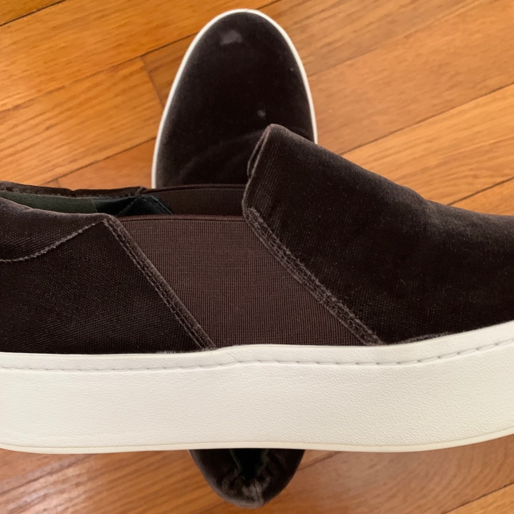 Vince Brown Velvet Size 8.5 Platform Sneakers - image 5